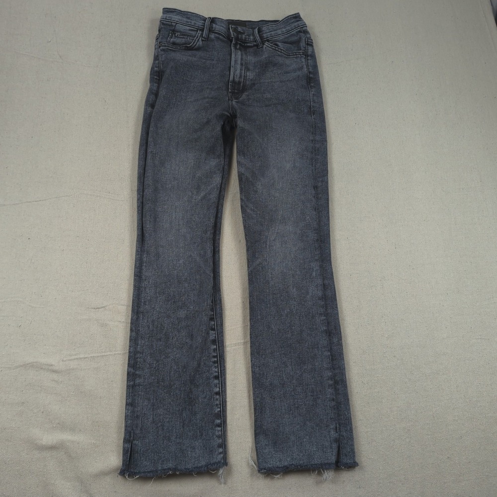 Mother Jeans Womens 26 Gray High Waisted Rascal Ankle Snippet Train Stops